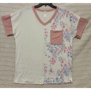 Vanilla Bay V-Neck Tee, Shirt, Blouse, M, White, Boutique Women’s Clothing, New